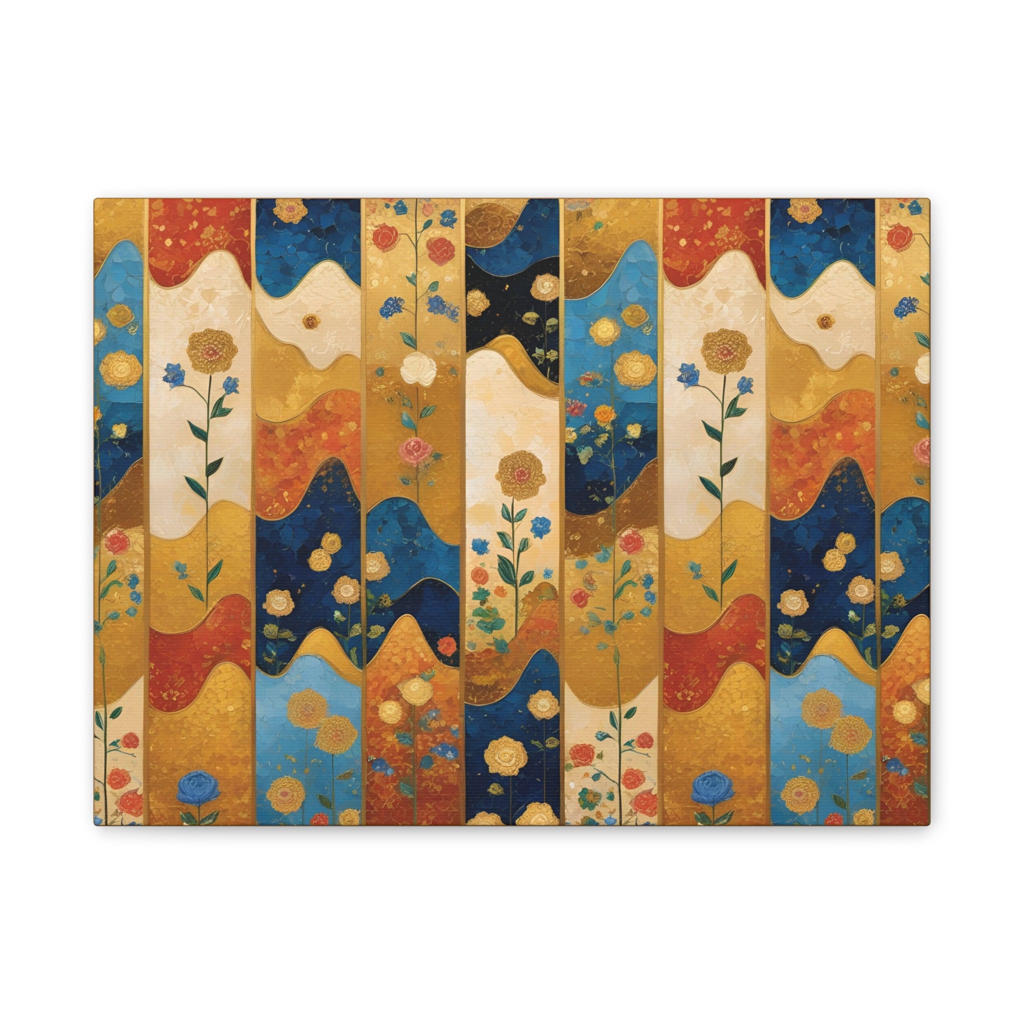 Vibrant Floral Boho Wall Art Stretched Canvas Art Print - Rosetta Creative Boutique
